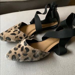 Leopard print flats